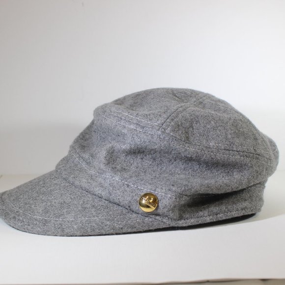 JUICY COUTURE Grey Gray Wool Blend Cap hat - Picture 8 of 8